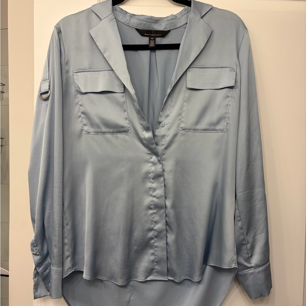 White House Black Market | Light Blue Button Down Shirt